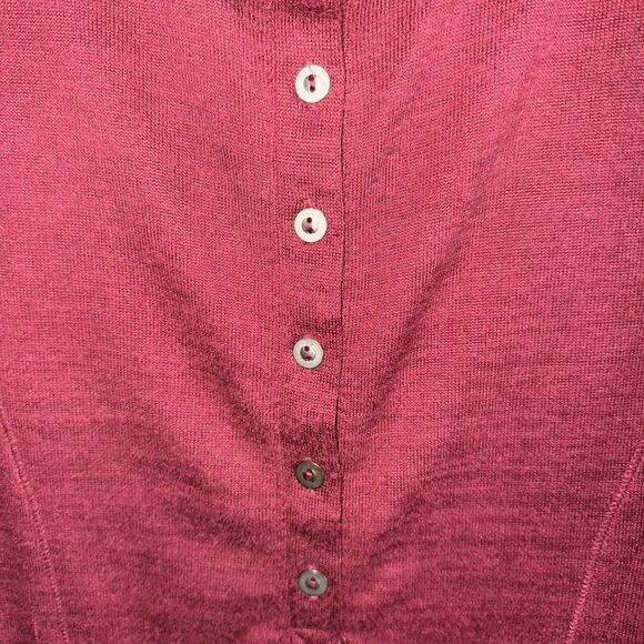 Chic Maroon Button-Down Shirt for Women - Picture 2 of 5